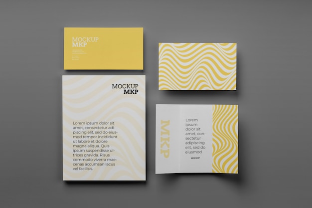 PSD optical print stationery mockup