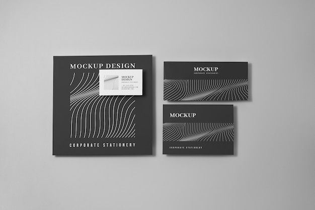 PSD optical print stationery mockup