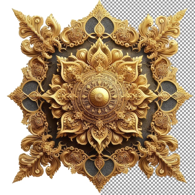 Opulent elegance isolated 3d ornate on png background