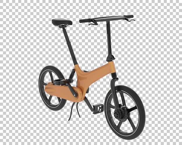 Opvouwbare elektrische fiets geïsoleerd op transparante achtergrond 3d rendering illustratie