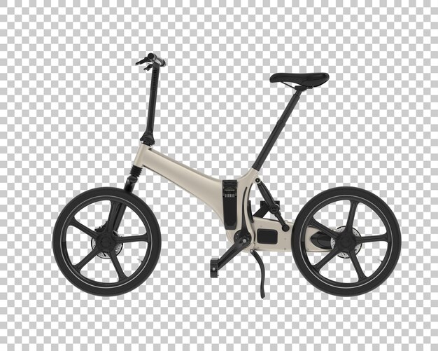 PSD opvouwbare elektrische fiets geïsoleerd op transparante achtergrond 3d rendering illustratie