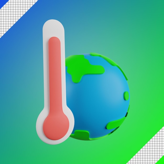 PSD opwarming van de aarde 3d illustratie