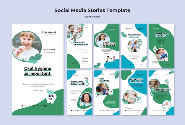 Oral hygiene social media stories