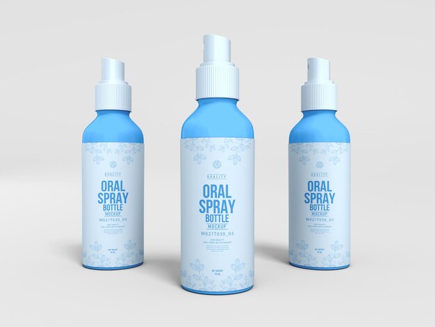 Mockup di imballaggio per flacone spray orale