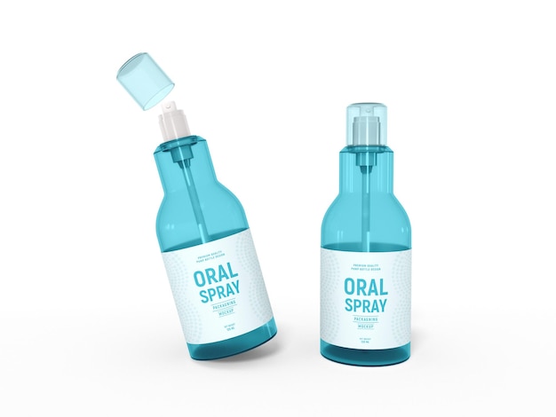 Mockup di imballaggio per flacone spray orale