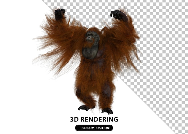 orang-oetan 3D-rendering