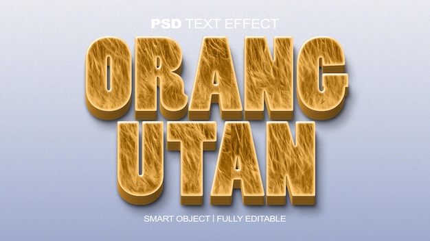 PSD orang utan text effect