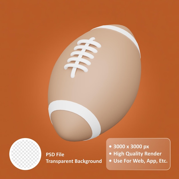 An orange background with a football and the words psd file