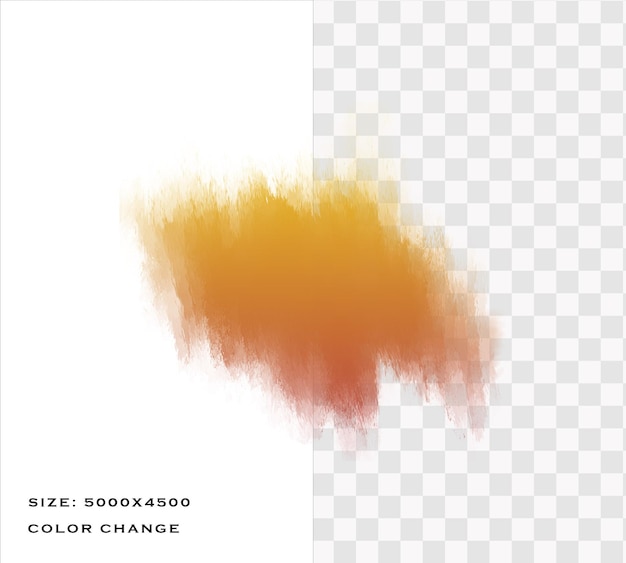 PSD orange brush stock on transparent background