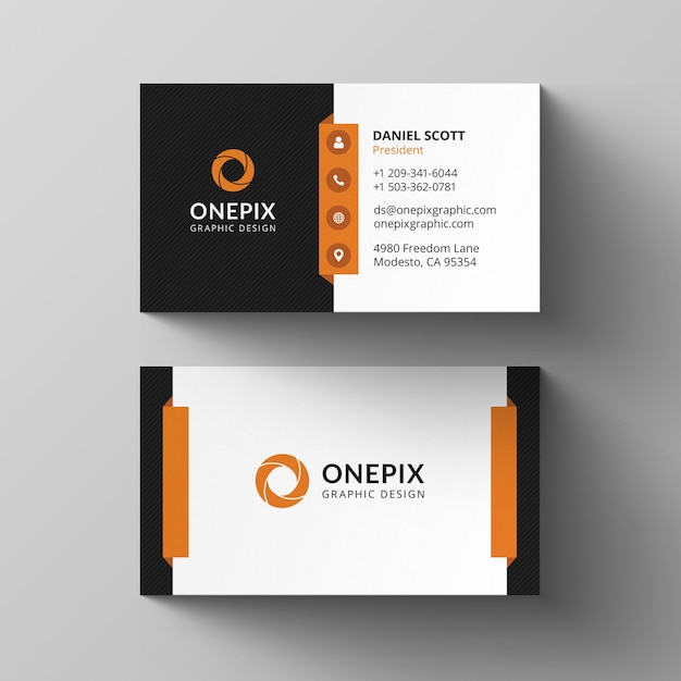 Orange Business Card Design