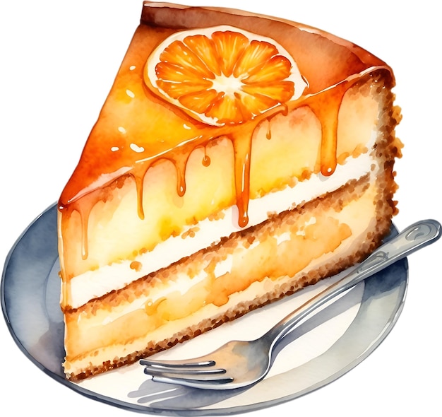 PSD orange cake closeup image of an orange cake