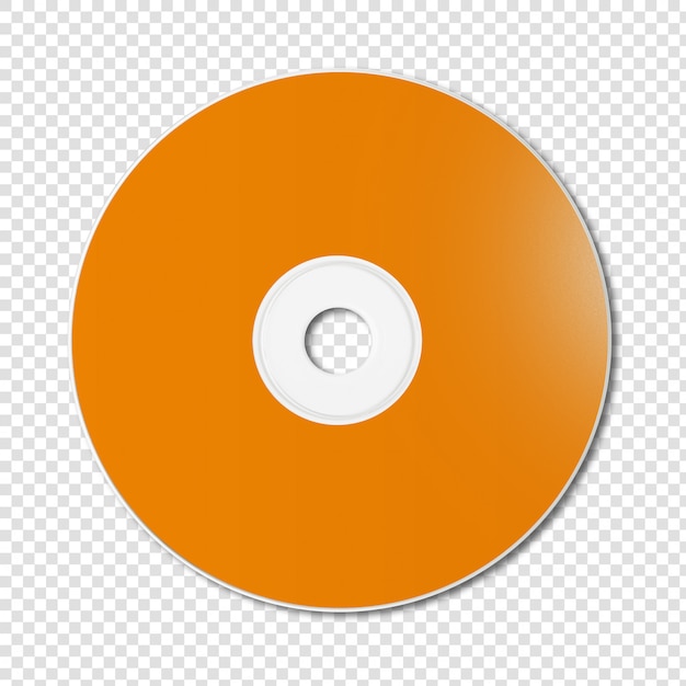 Orange CD - DVD mockup template isolated on white