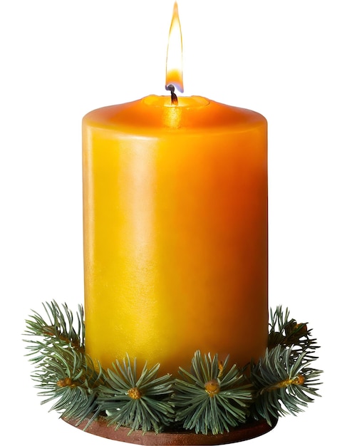 Orange christmas candle