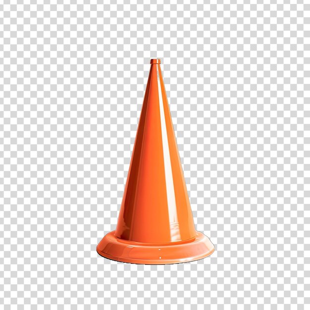 PSD orange cone on a white background with a white background