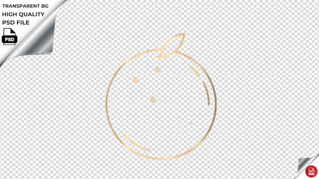 PSD orange design2 art vector icon shining gold color textured psd transparent