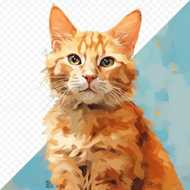 PSD orange feline