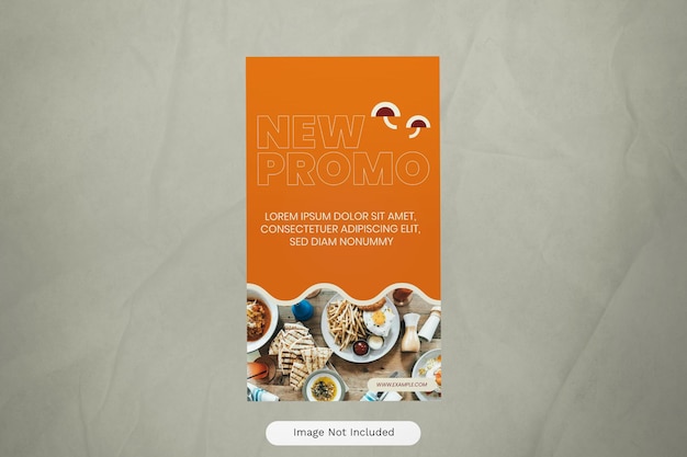 Orange flat design food promo instagram story 08