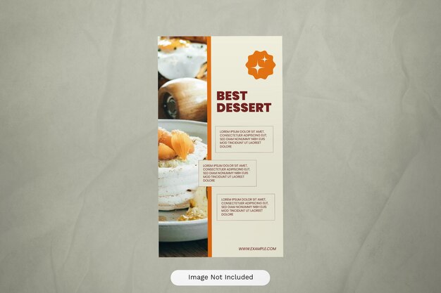 Orange flat design food promo storia di instagram 09