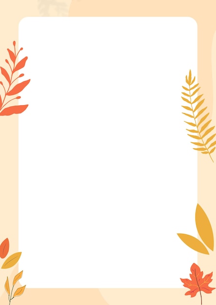 Orange Floral Page Border