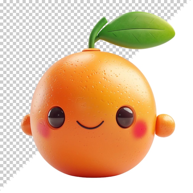 PSD orange fruit isolated on transparent background