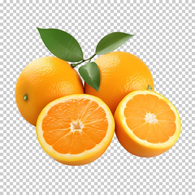 Orange fruit isolated on transparent background