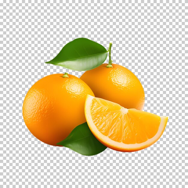 Orange fruit isolated on transparent background