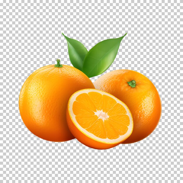 Orange fruit isolated on transparent background