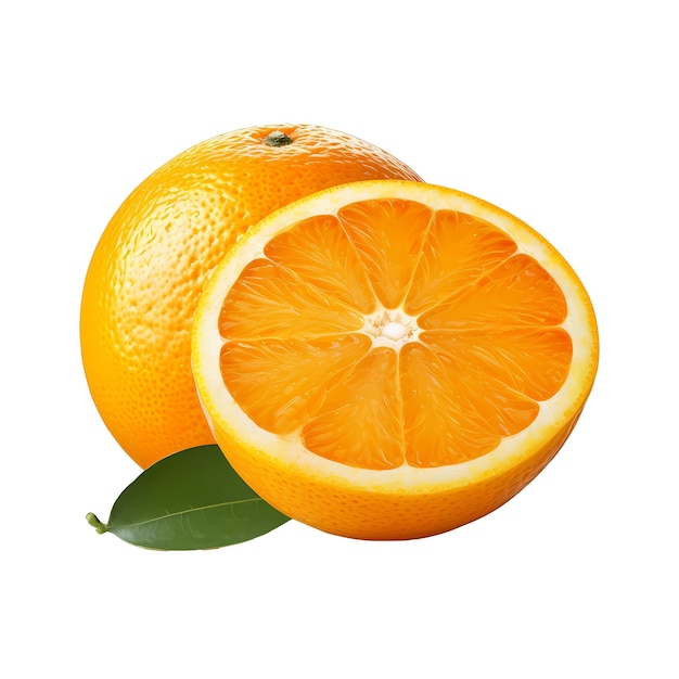 Orange fruit isolated on white background high resolution