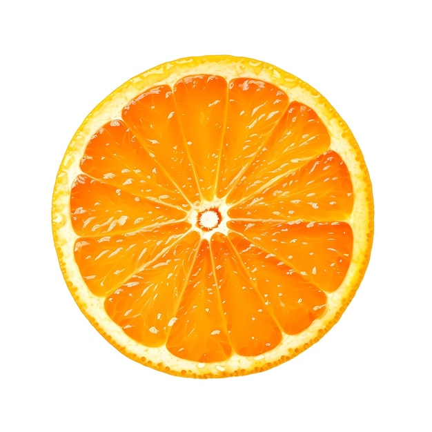 PSD orange fruit isolated on white background high resolution