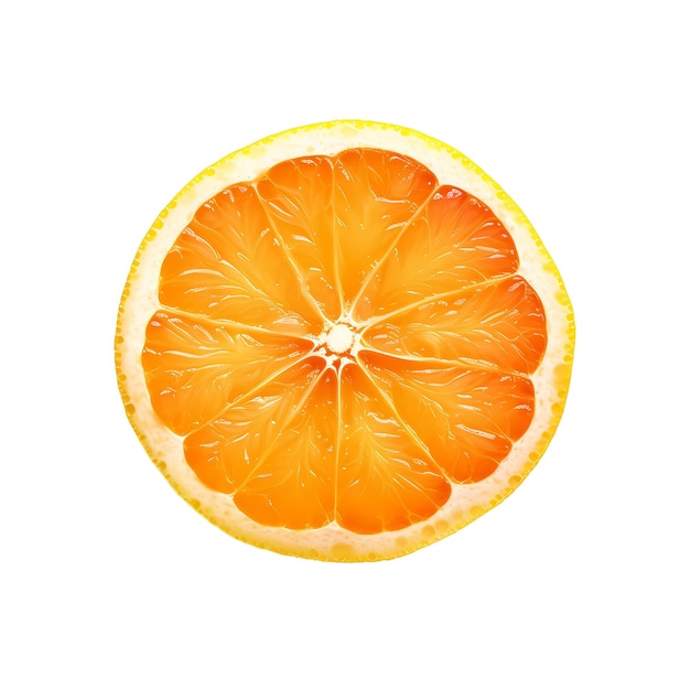 PSD orange fruit isolated on white background high resolution