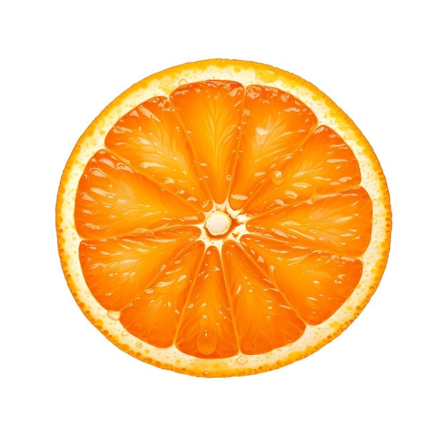 PSD orange fruit isolated on white background high resolution