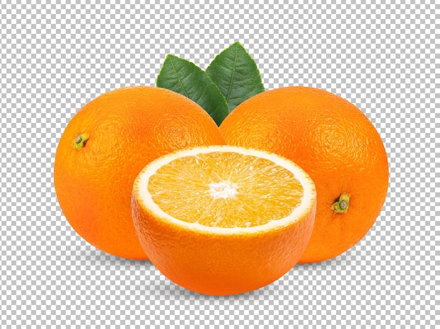 Frutta arancione isolata su sfondo bianco