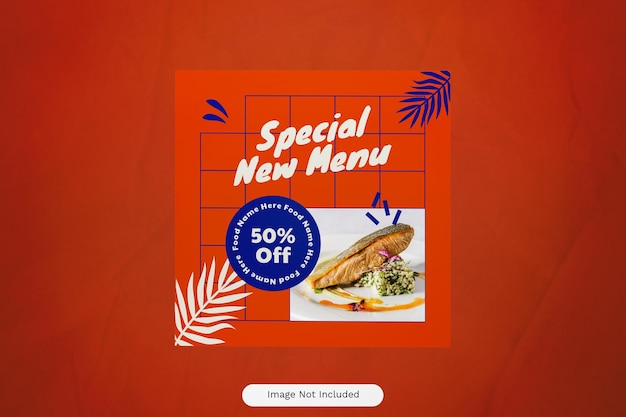 orange geometric summer food instagram post 03