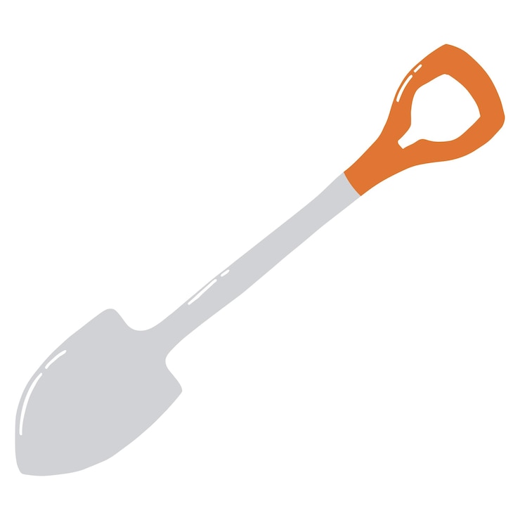 PSD orange handled shovel digging tool for construction