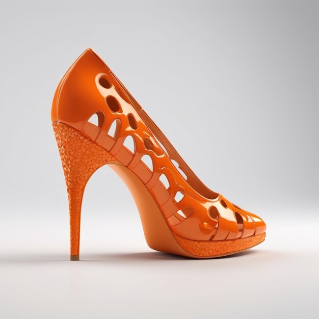 PSD orange heel psd on a white background