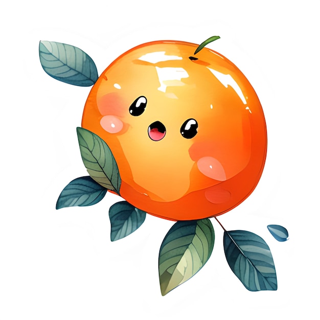 PSD orange illustration design clipart