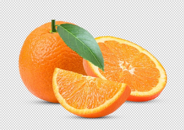 Orange isolated on alpha layer