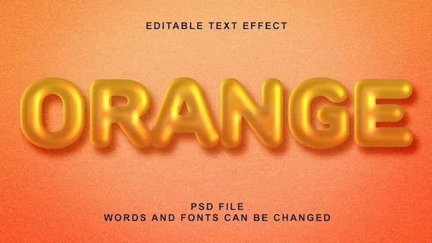 Orange Jelly Text Effect