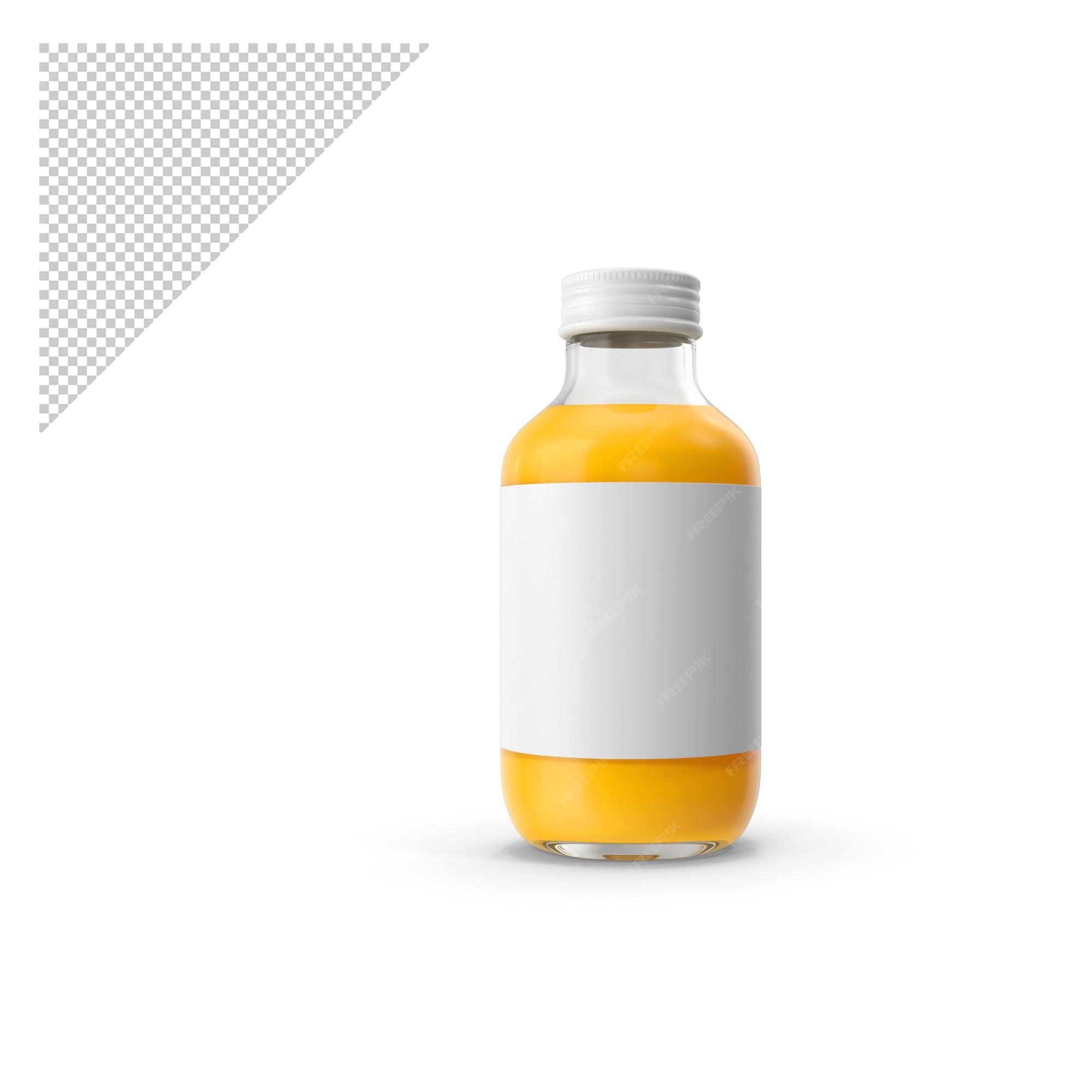 Clear Glass Orange Juice Bottle Mockup - Free Download Images High Quality  PNG, JPG