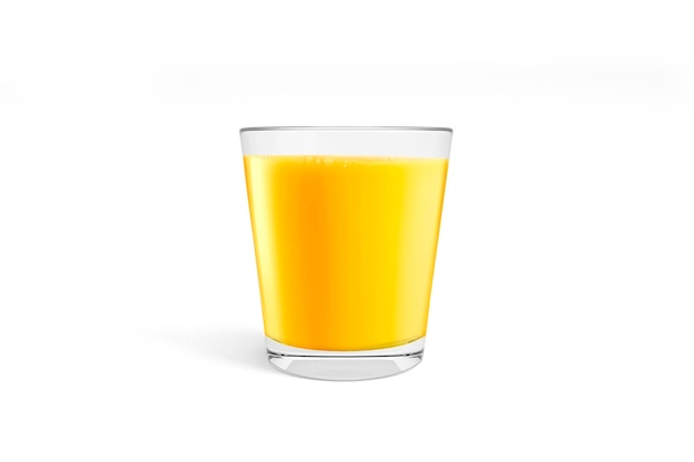 Orange juice glass transparent background