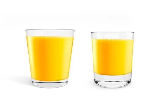 PSD orange juice glass transparent background