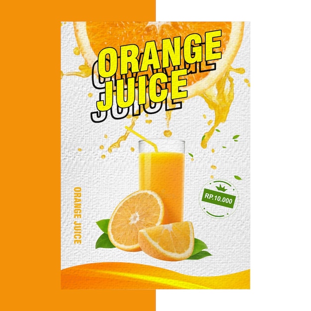 Poster di succo d'arancia