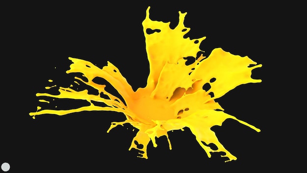 orange juice splash 3d render illustration liquids food