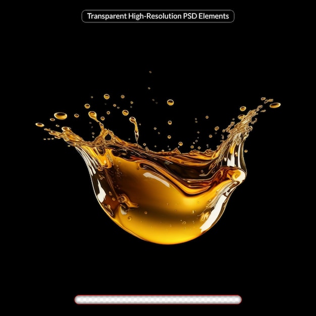 orange juice splash isolated and oil splash transparent background