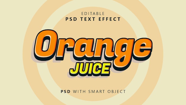 Orange juice text effect