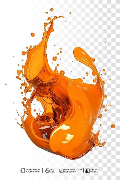 PSD an orange liquid with the word gold on it