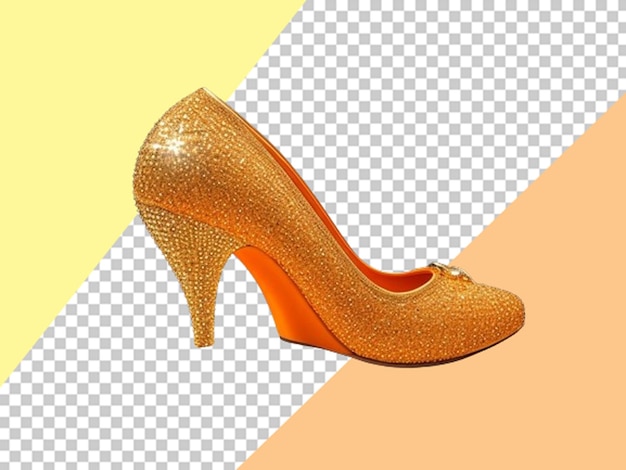 Premium PSD | Orange luxury fashion shoe with high heel