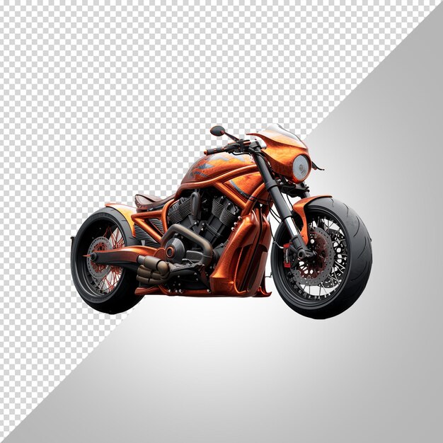 PSD an orange motorcycle