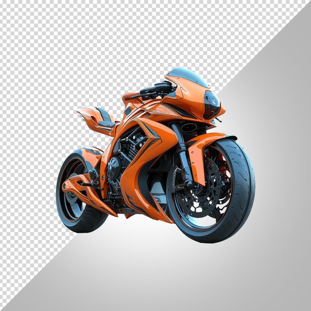 An orange motorcycle