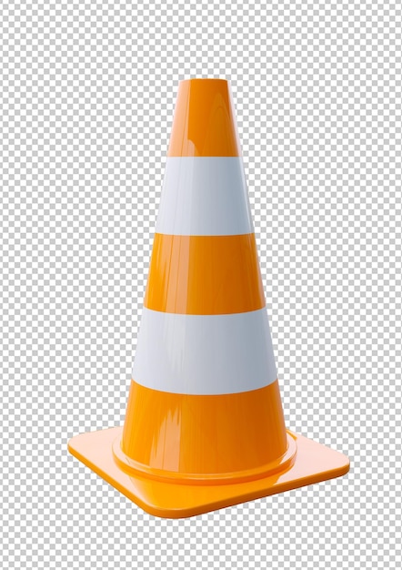 PSD orange plastic traffic cones